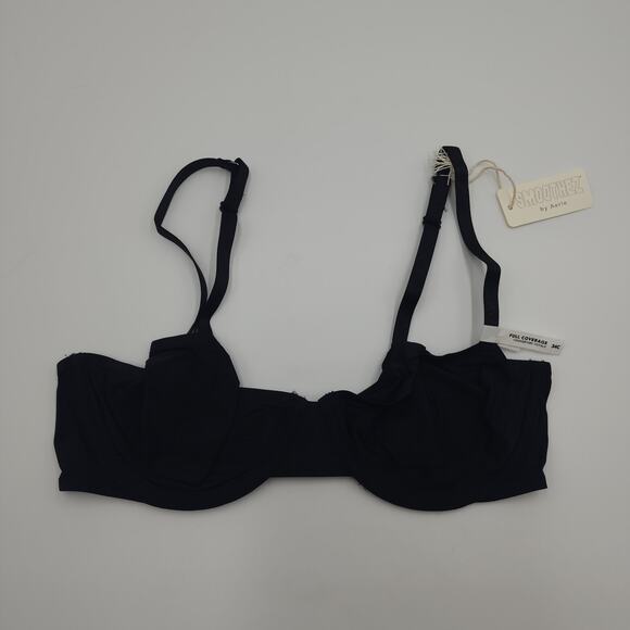 Aerie SMOOTHEZ Unlined Full Coverage Bra in Black Size 34C - Picture 1 of 9